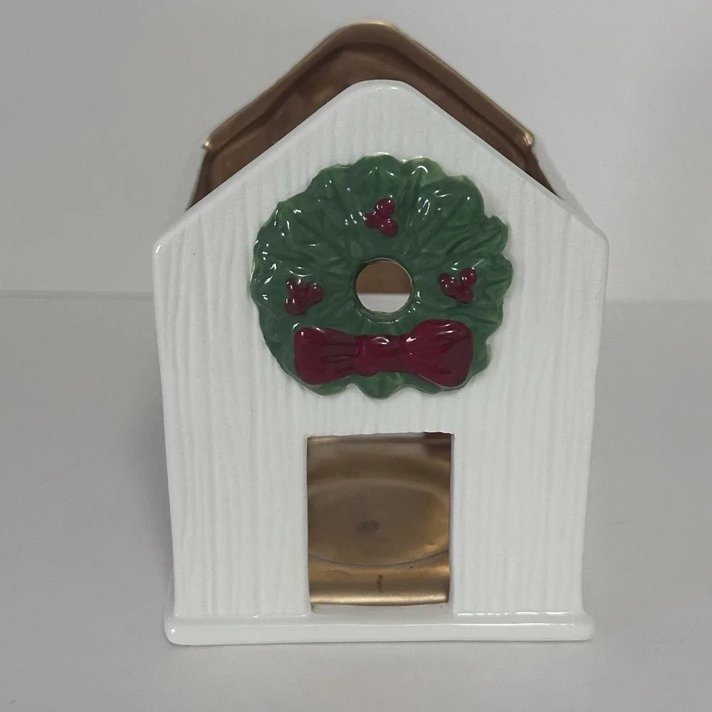 PartyLite Holiday Village Tealight Holder Trio Ceramic Christmas‎ Houses P93346 - Picture 4 of 7